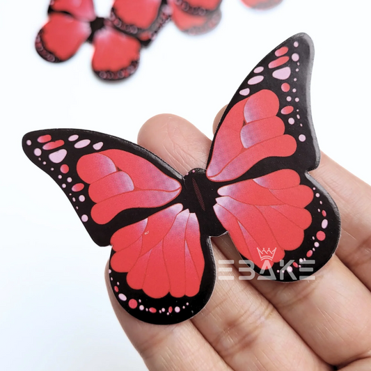 Paper Butterflies - Red (Set of 10 Pieces)