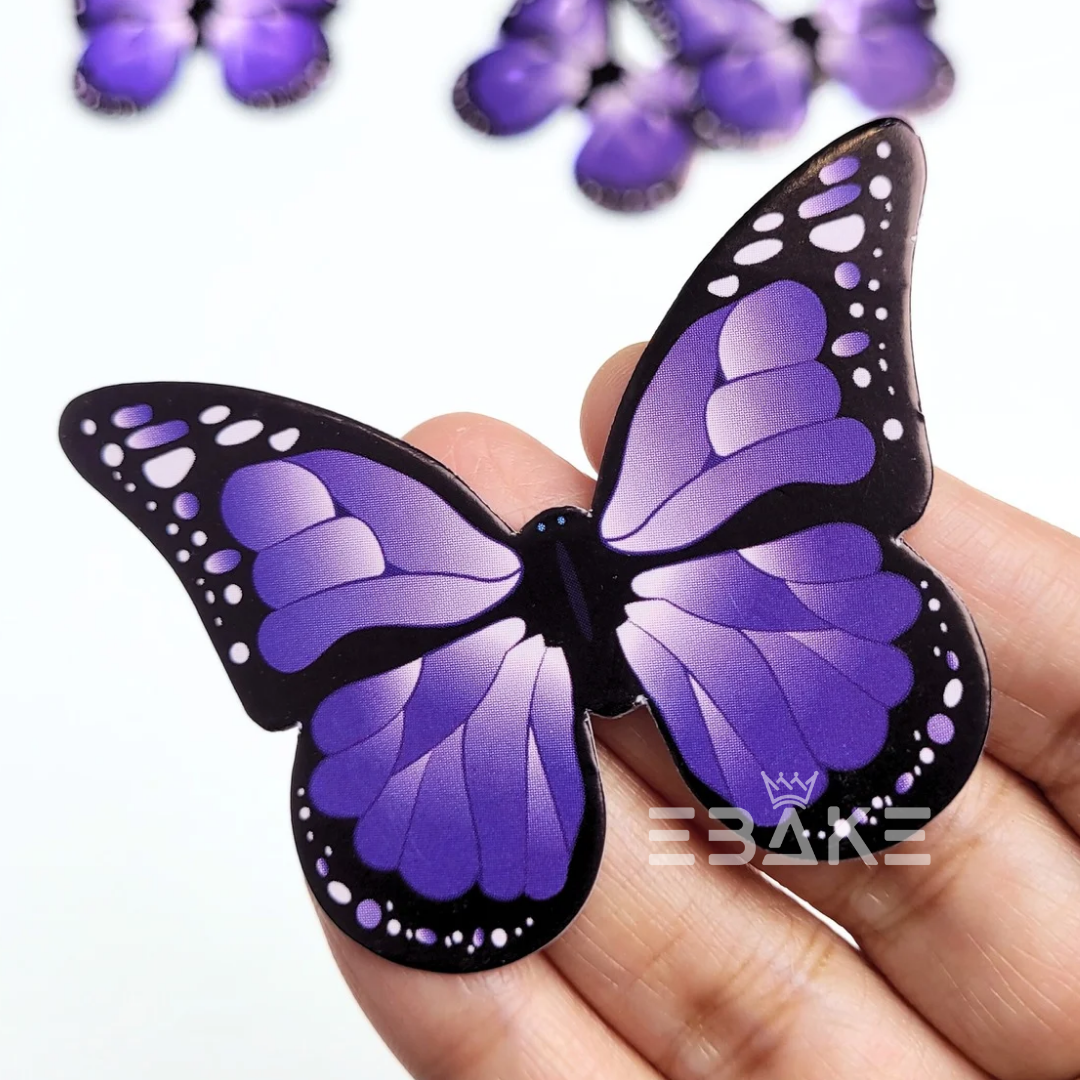 Paper Butterflies - Violet (Set of 10 Pieces)