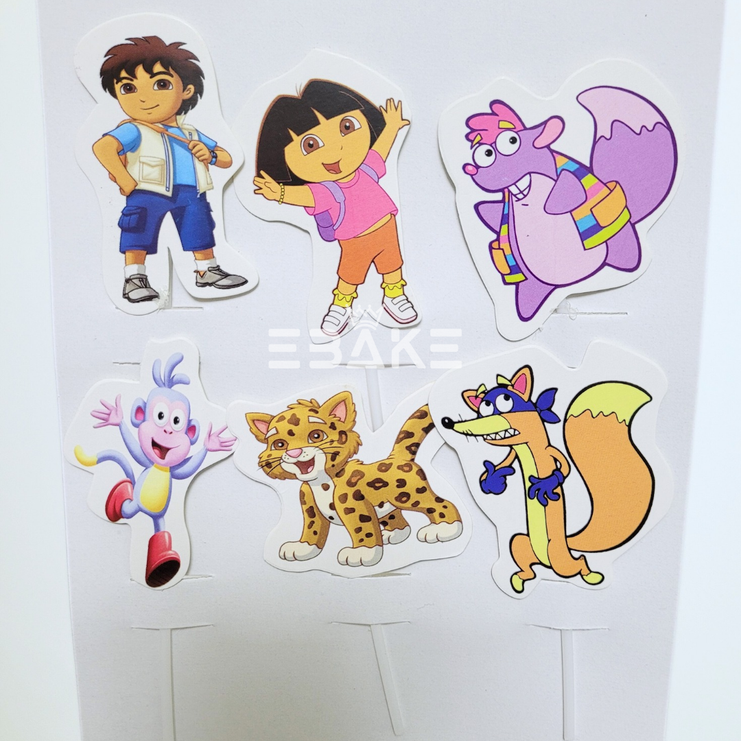 Dora The Explorer Cartoon Theme Paper Topper Set