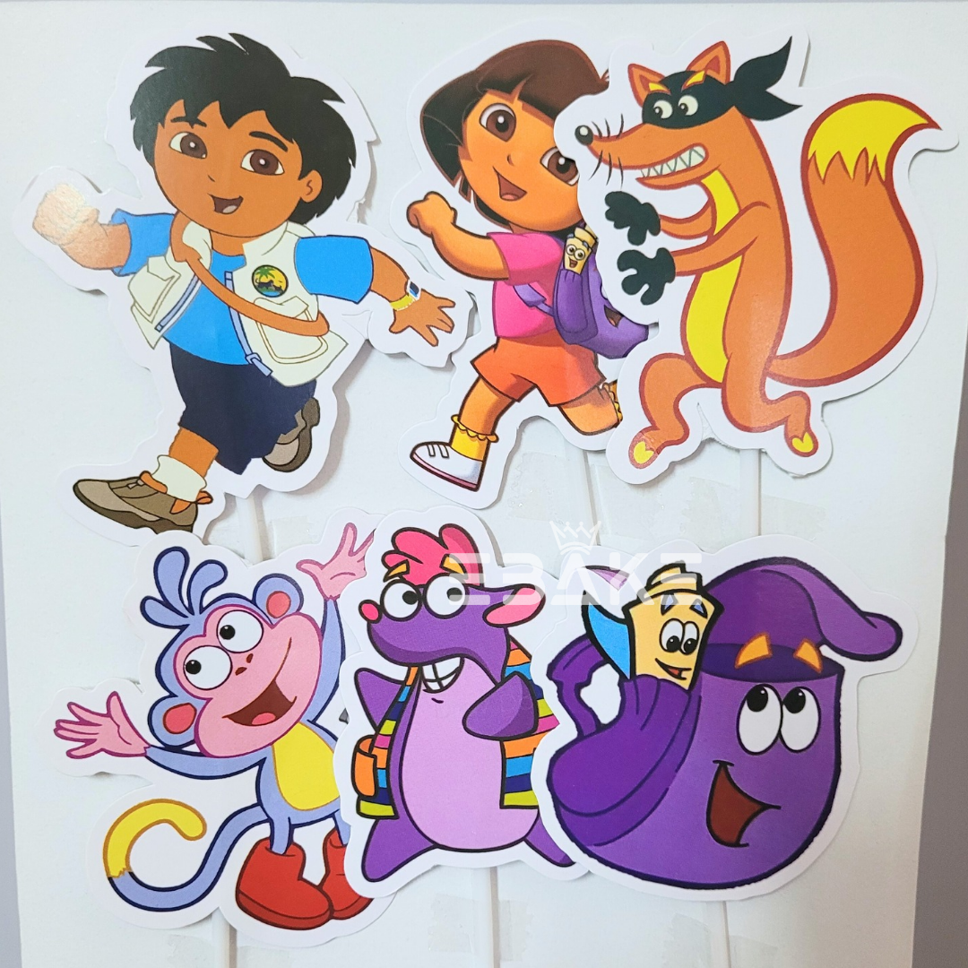 Dora The Explorer Cartoon Theme Paper Topper Set