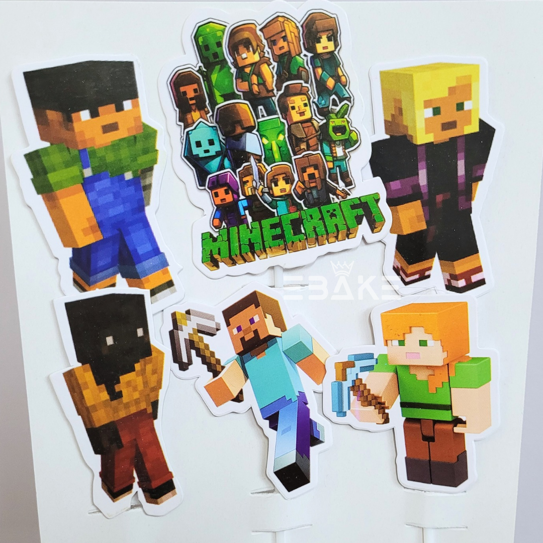 Minecraft Theme Paper Topper Set