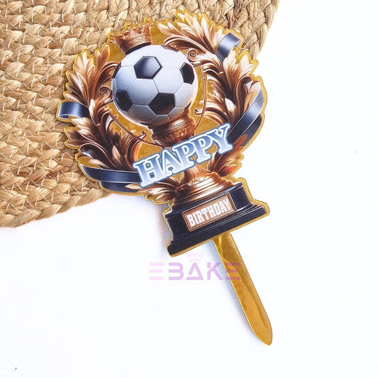 Football Printed Acrylic Cake Topper