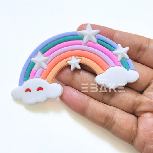 Rainbow Cake Topper (Small) With Stick