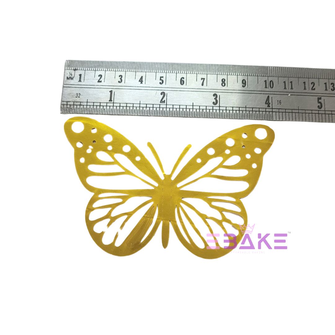 Reversible Paper Butterflies Gold (Set Of 12 Pieces)