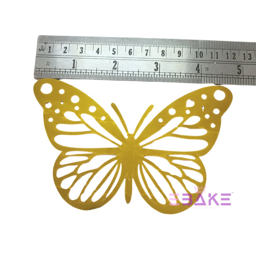 Reversible Paper Butterflies Gold (Set Of 12 Pieces)