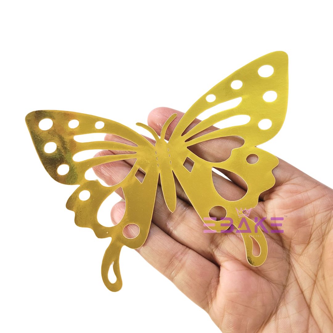 Reversible Paper Butterflies Gold (Set Of 12 Pieces)