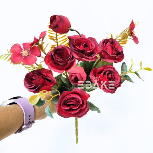 A1614 Red Rose Bunch With Buds & Fillers