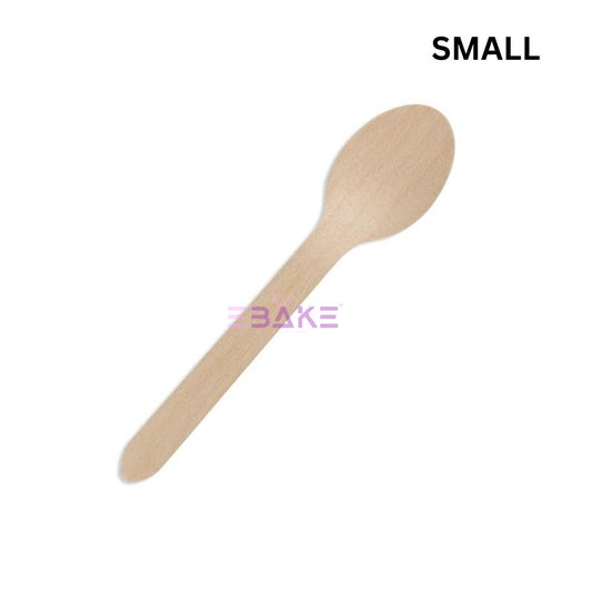 Small Disposable Wooden Spoon Biodegradable (Pack of 100 ) - 10.6cm