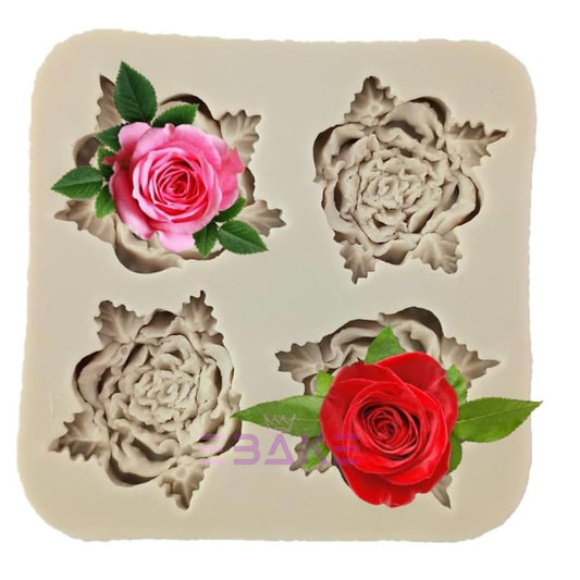 Roses Silicone Fondant Mould Small