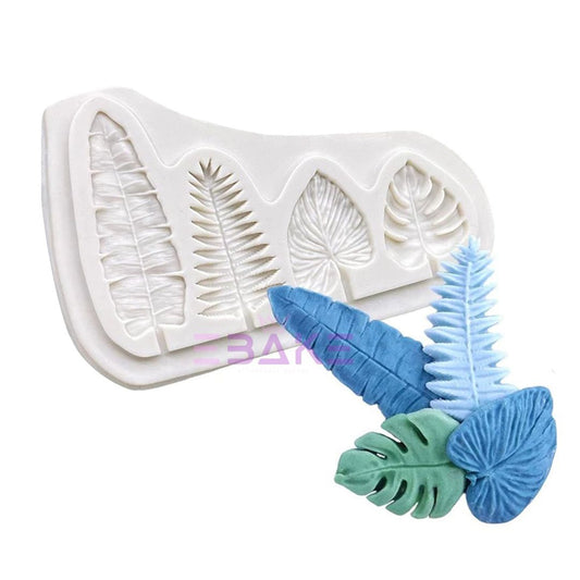 Tropical Leaves Silicone Fondant Mould Small