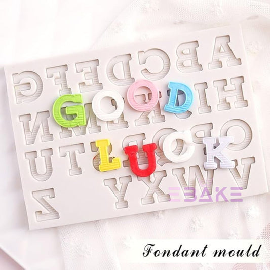 Alphabet Silicone Fondant Mould Letter Mould