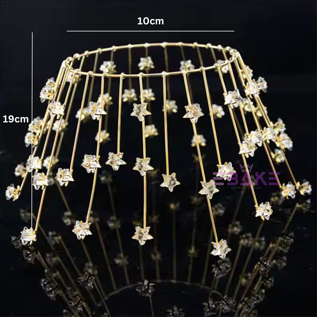 Large Premium Stars Cake Crown/Tiara - Gold