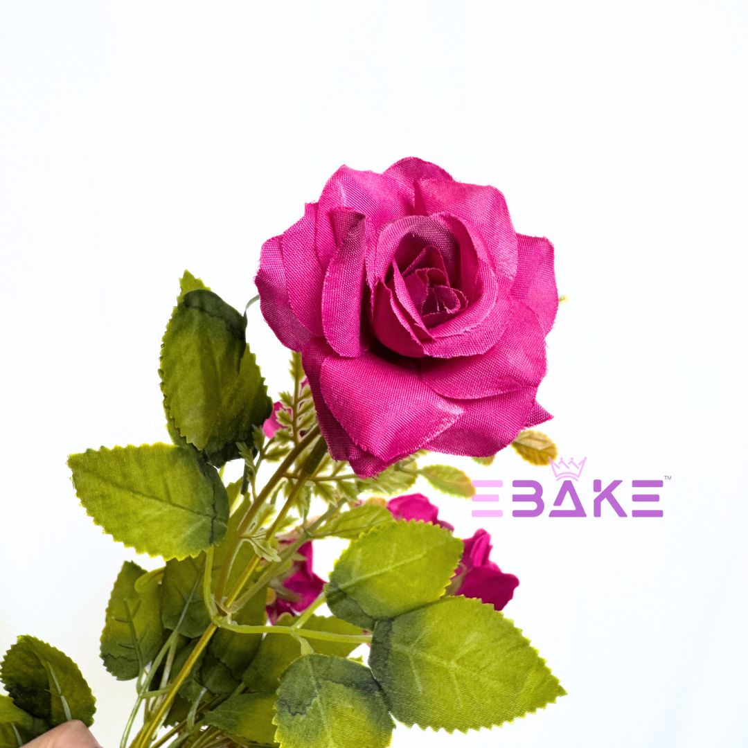 A1249 Magenta Rose Bunch (7 Roses With Fillers)