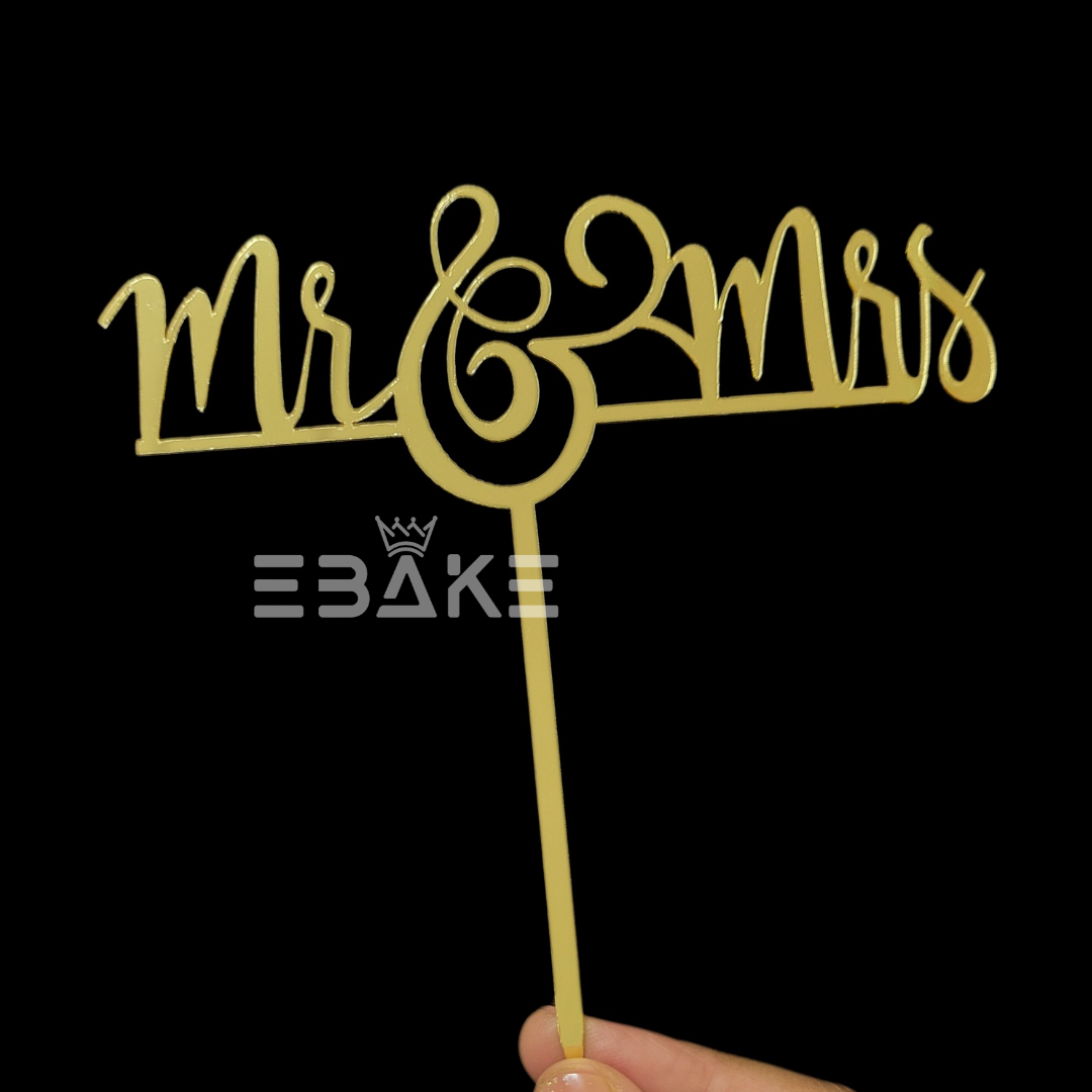 Mr & Mrs Cake Topper