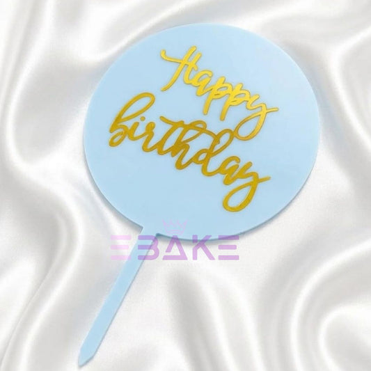 Happy Birthday Acrylic Cake Topper