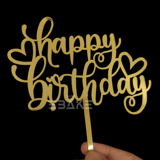 Happy Birthday Acrylic Cake Topper