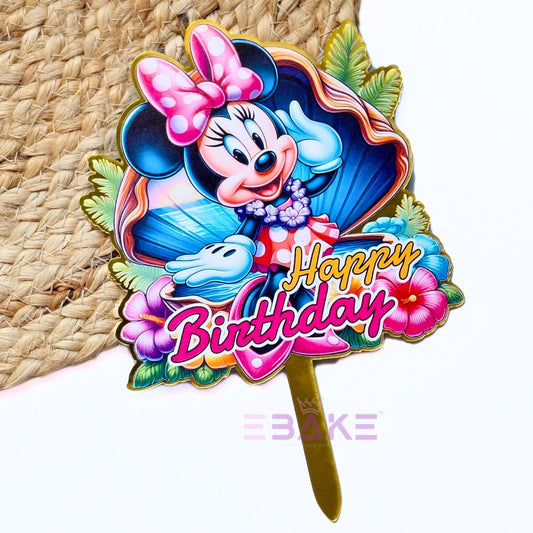 Minnie Printed Acrylic Cake Topper