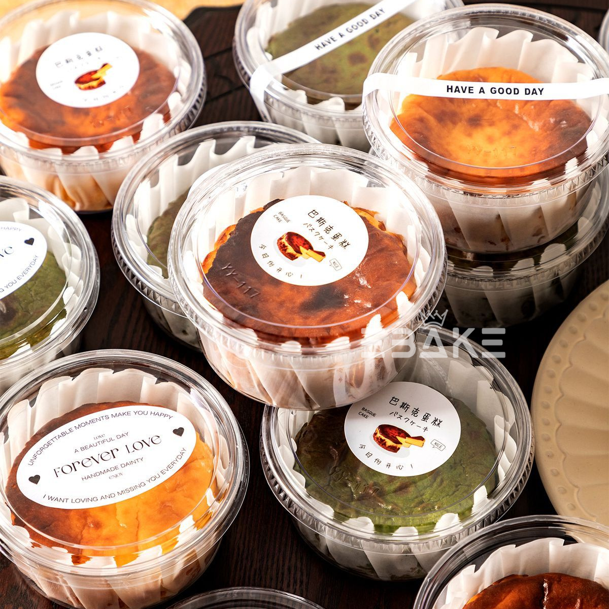 Round PET Plastic Disposable Clear Container With Lid For Desserts