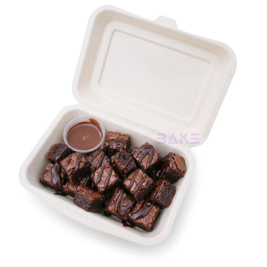 Bagasse Clamshell Container 7"x5" (Rectangle Takeway Container)