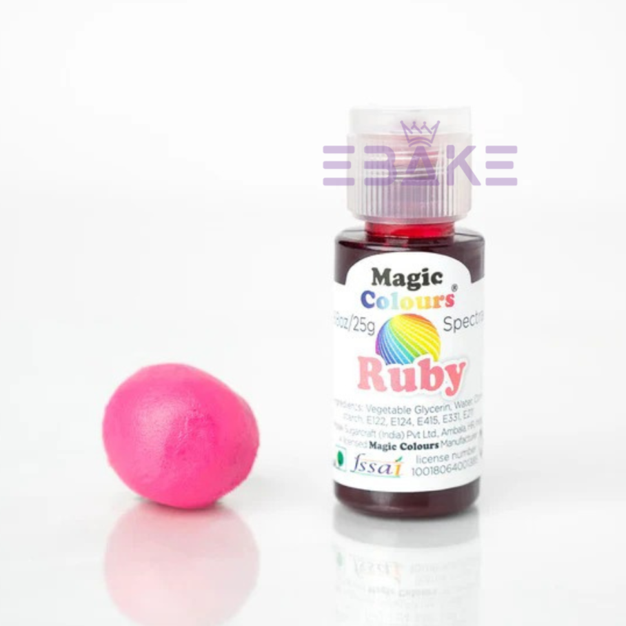 Magic Colours Ruby Edible Gel Colour - 25g Bottle