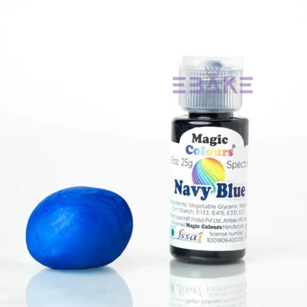 Magic Colours Navy Blue Edible Gel Colour - 25g Bottle