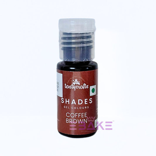 Coffee Brown Edible Concentrated Gel Colour for Cake Decorating - 20g Bottle