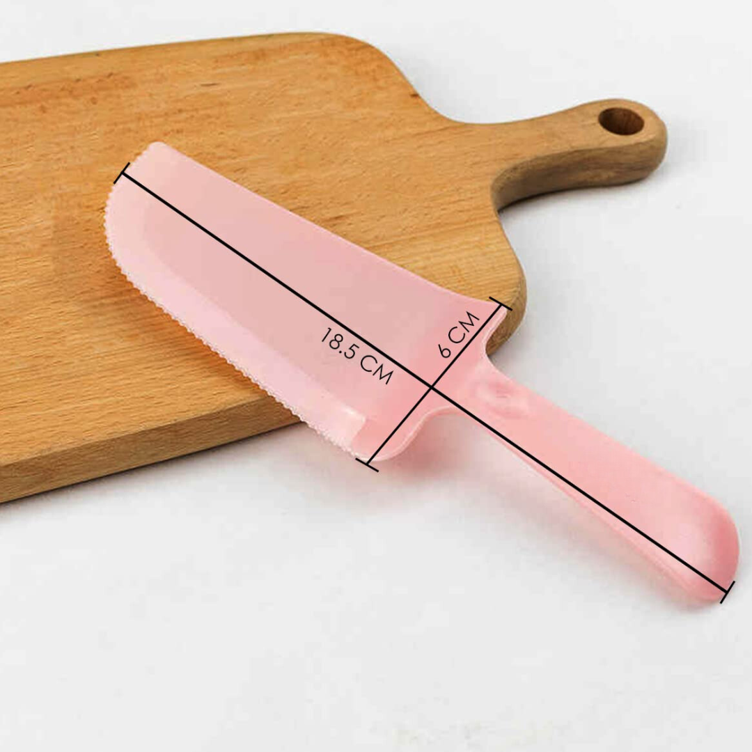 Pink Cake Knife - Cut & Serve (Cutter/Slicer/Server - Single Piece)