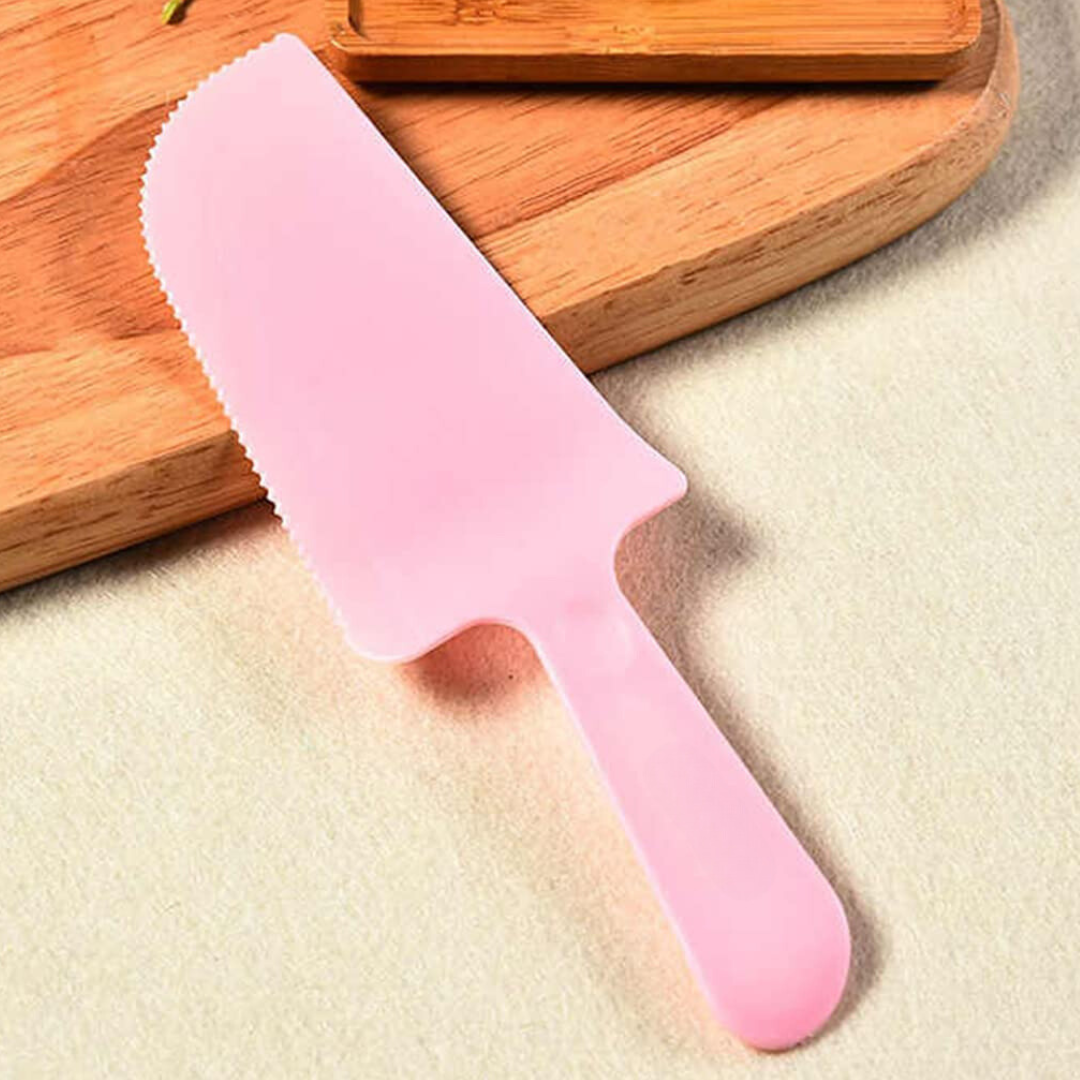 Pink Cake Knife - Cut & Serve (Cutter/Slicer/Server - Single Piece)