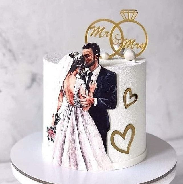 Engagement Cake Topper | Engaged Cake Topper | Wedding Cake Topper |