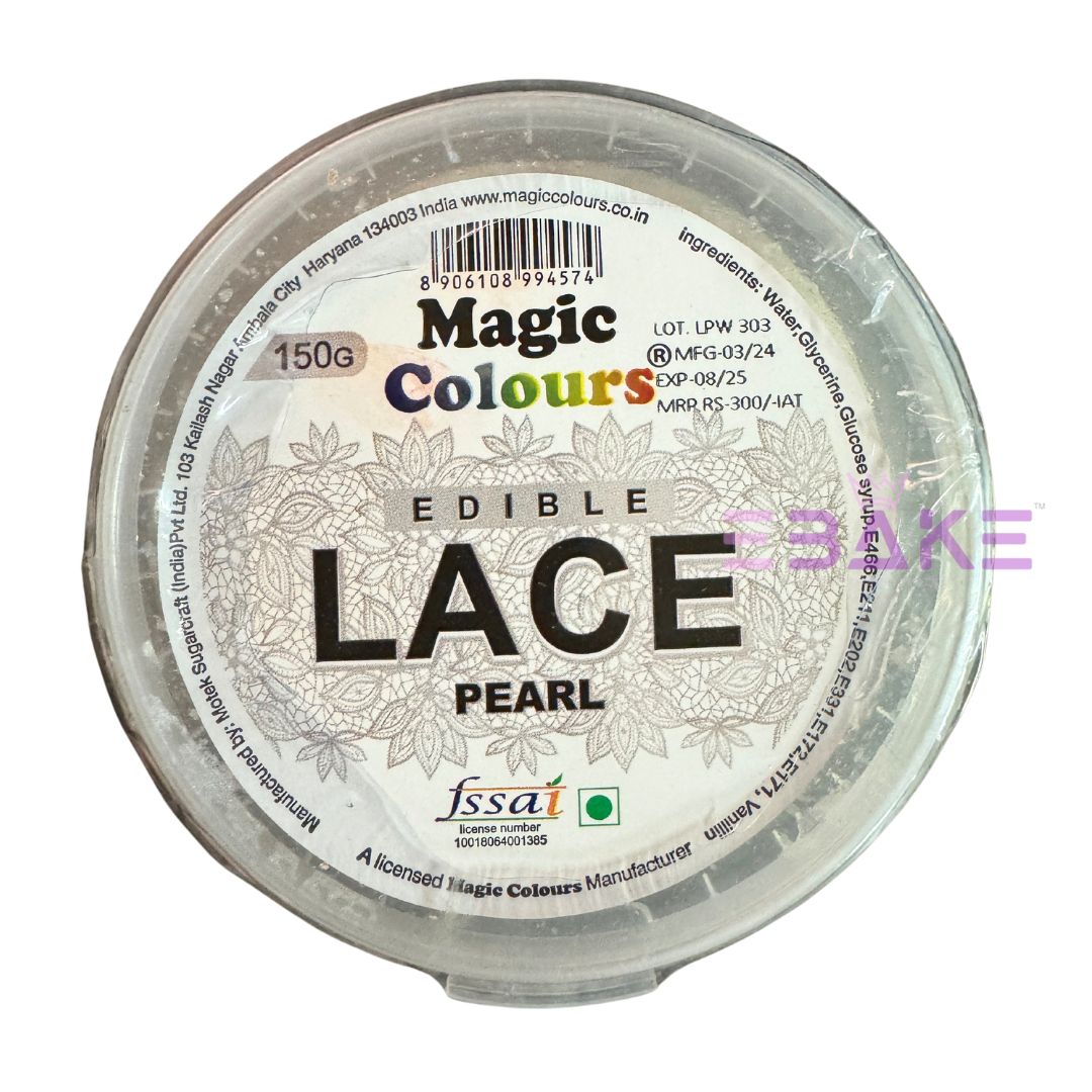 Magic Colours Edible Lace Paste for Cake - Pearl (150g)