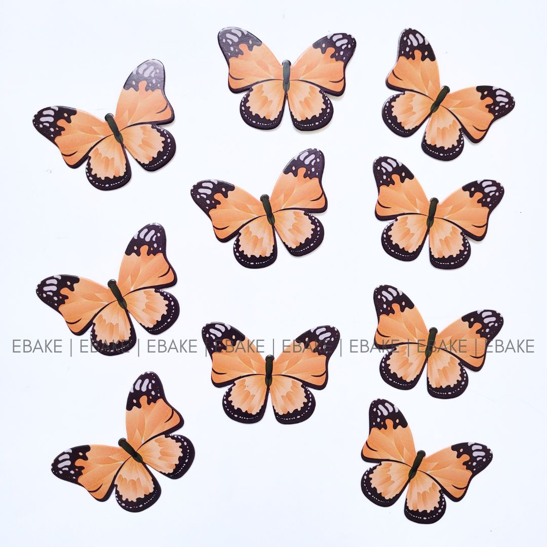 Paper Butterflies - Orange(Set of 10 Pieces)