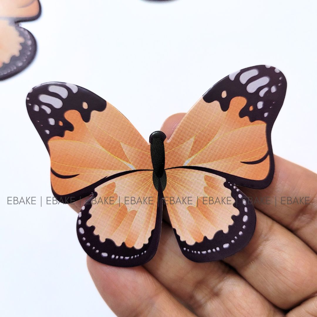 Paper Butterflies - Orange(Set of 10 Pieces)