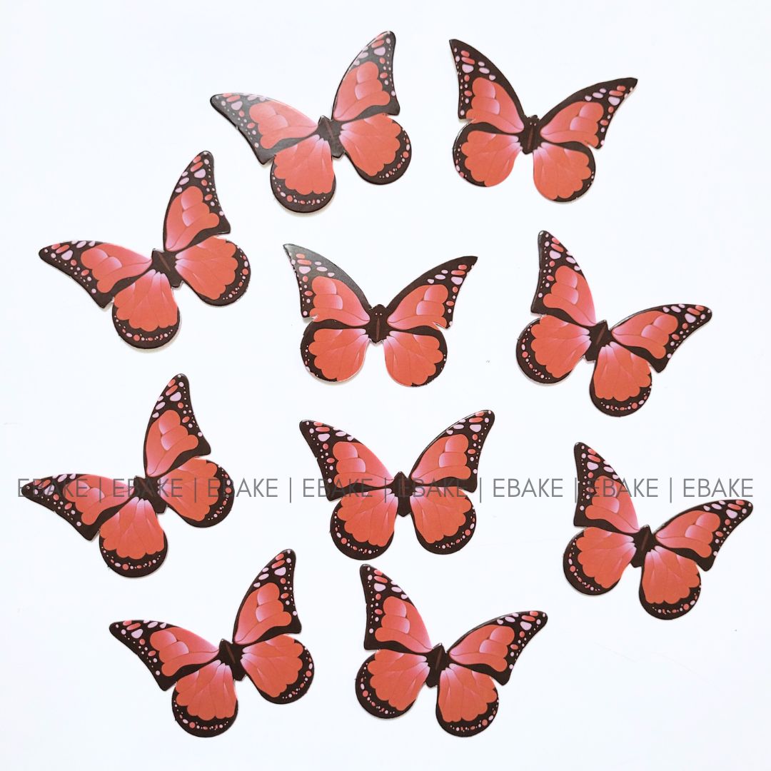 Paper Butterflies - Red(Set of 10 Pieces)