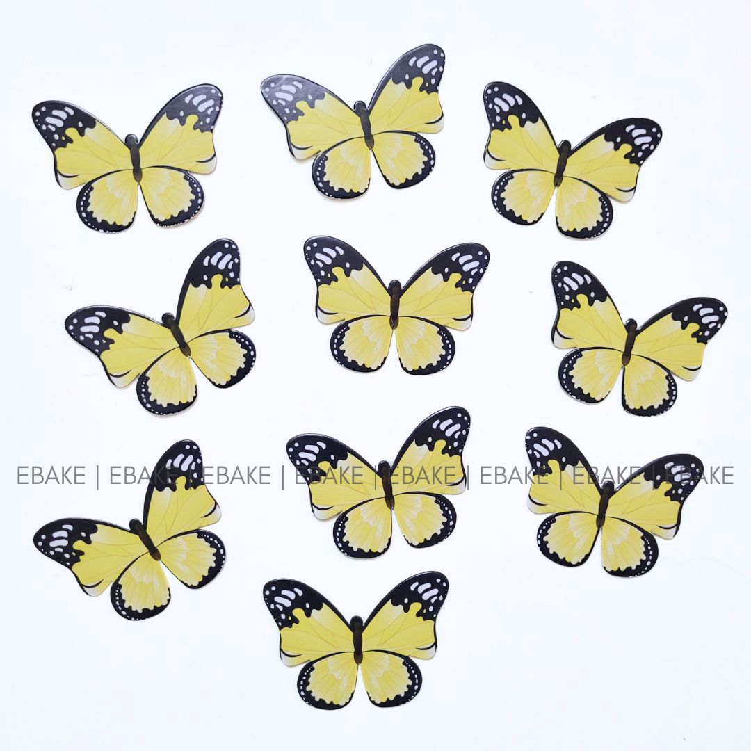 Paper Butterflies - Yellow(Set of 10 Pieces)