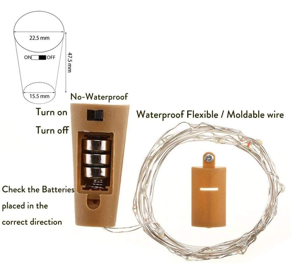 LED String Light/Cork Light - Fairy Light (Single Piece)