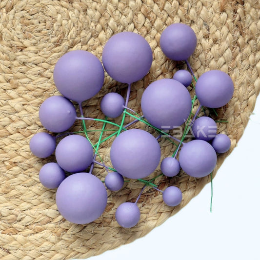 Lavender Matte Faux Balls -  (Set Of 20 Pieces)