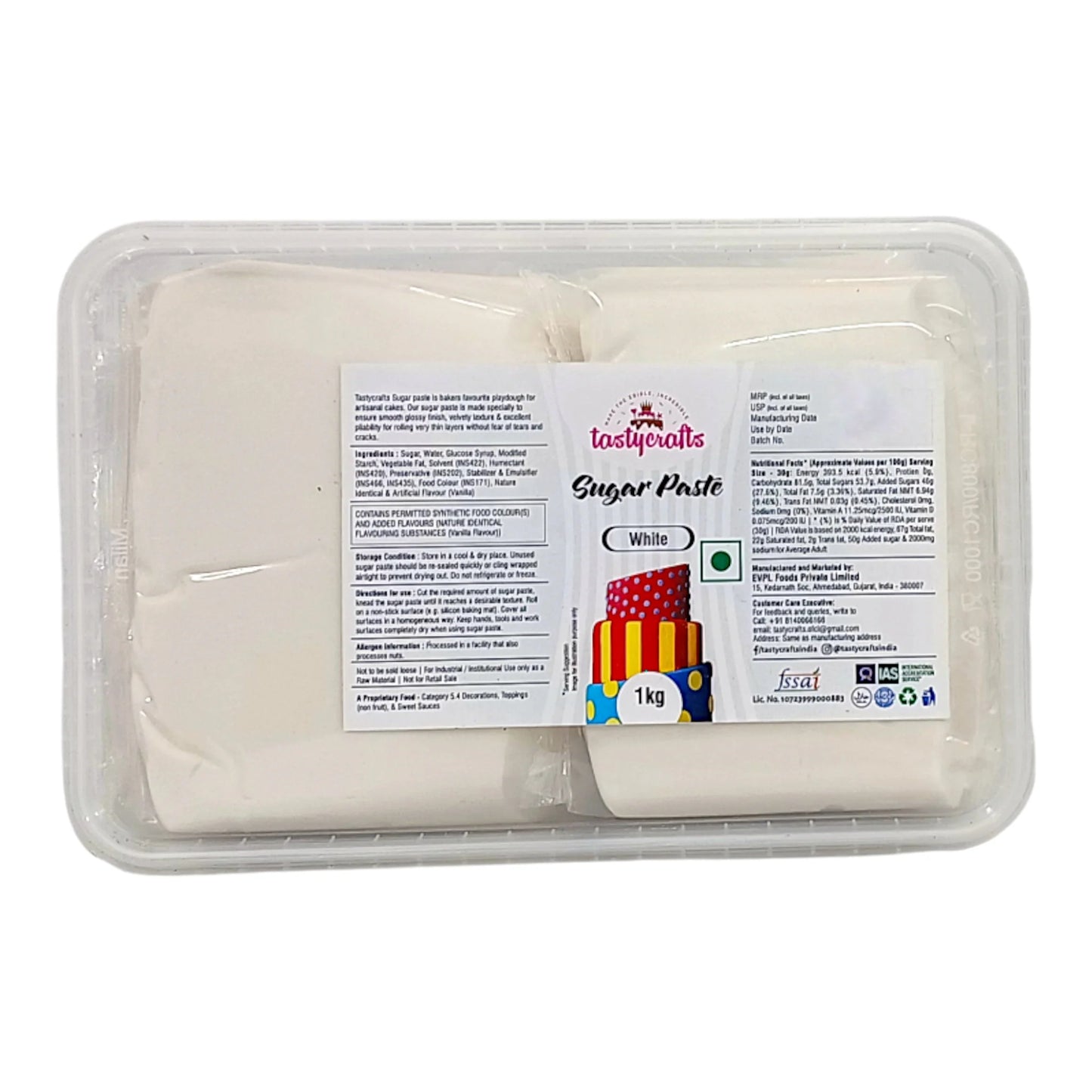 Tastycrafts Sugar Paste / Fondant - White 250gm