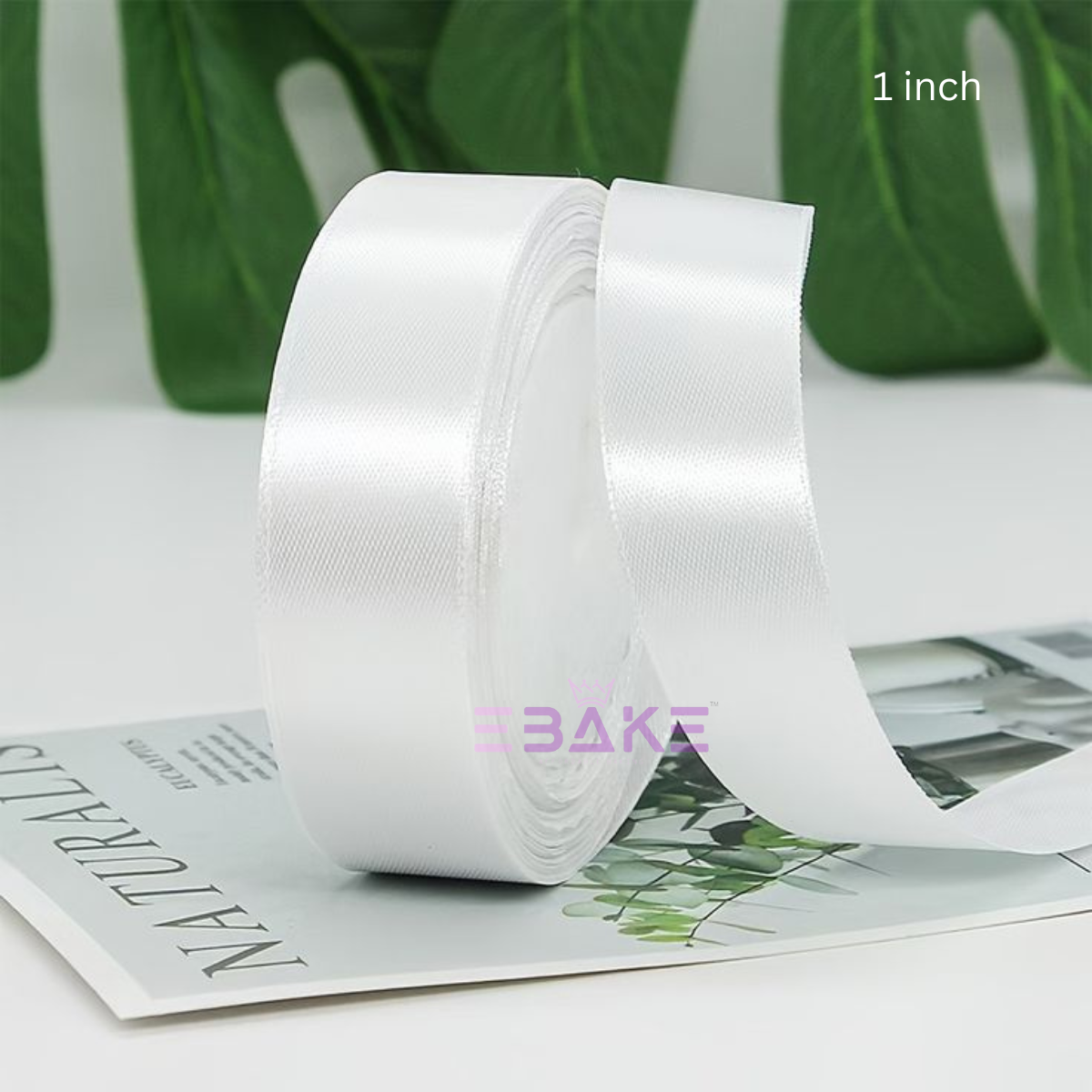 White Satin Ribbon 1 Inch (Single Piece)