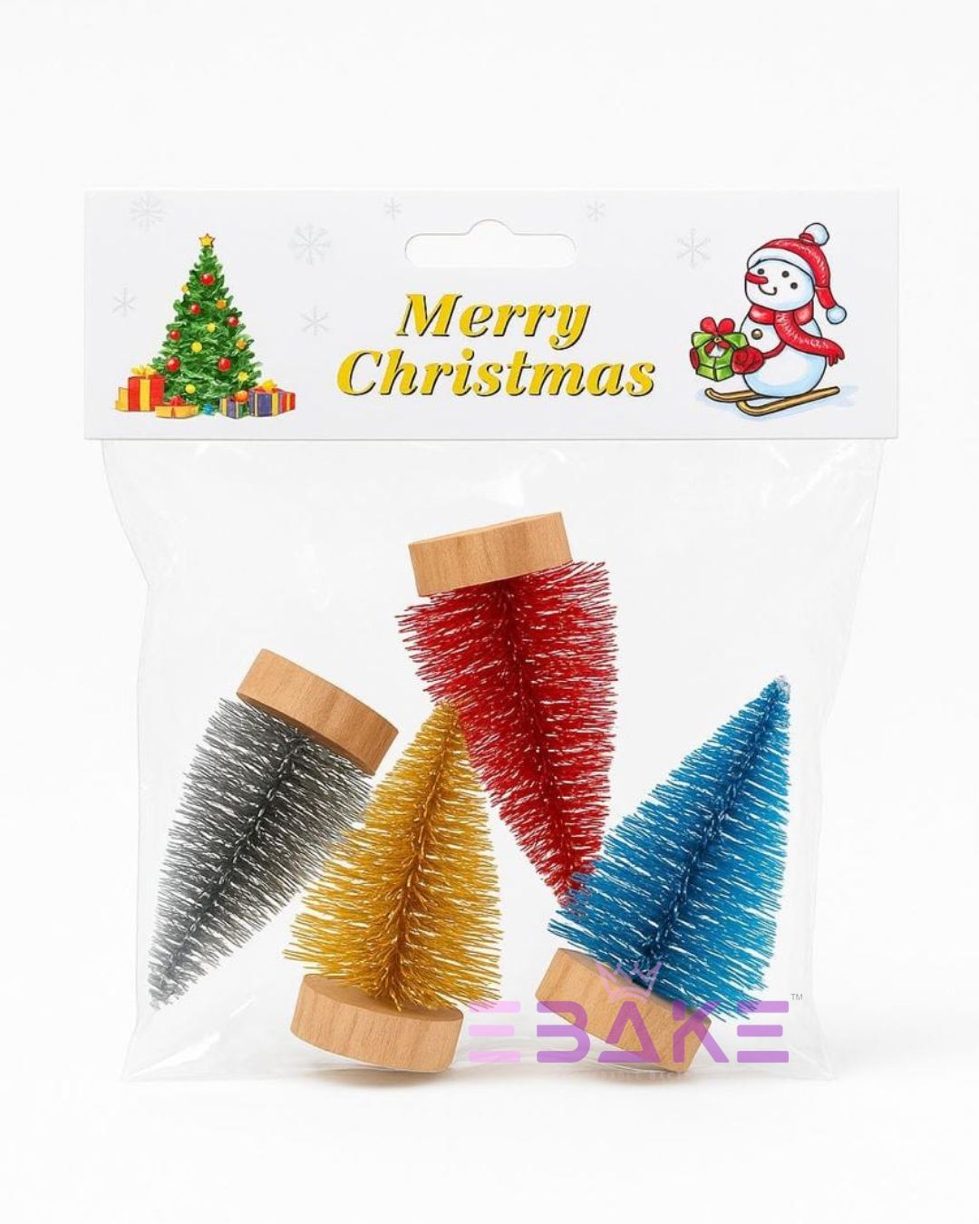 Multi Color Christmas Trees 9292 (Set of 4)