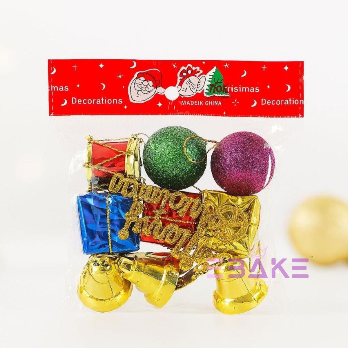 Christmas Decorations /Christmas Tree Ornaments 9211 (Set of 9 Pieces)