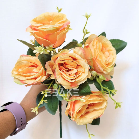 A1430 Yellow Rose Bunch With Fillers (5 Roses & Fillers)