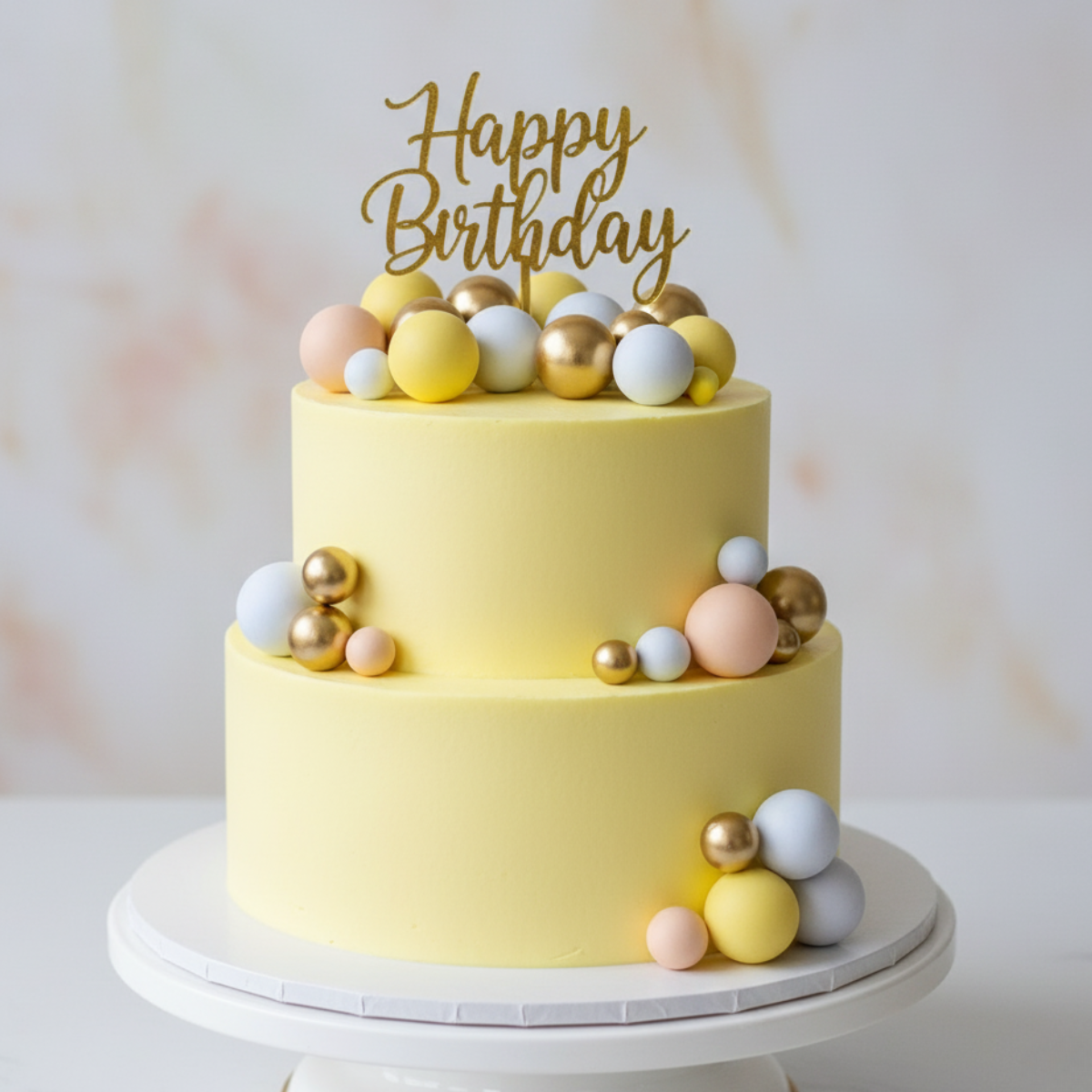 Yellow Mix Faux Balls- Set Of 20 Pieces