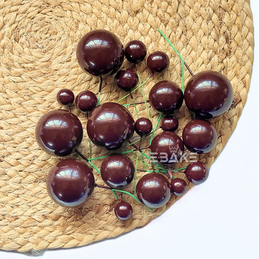 Brown Faux Balls - Set Of 20 Pieces
