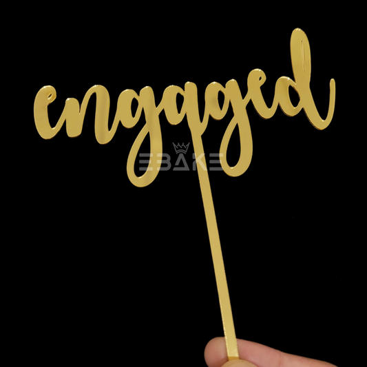 Engaged Cake Topper Acrylic