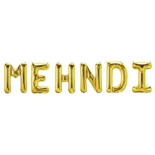 Mehndi Foil Balloon Gold 16 Inch