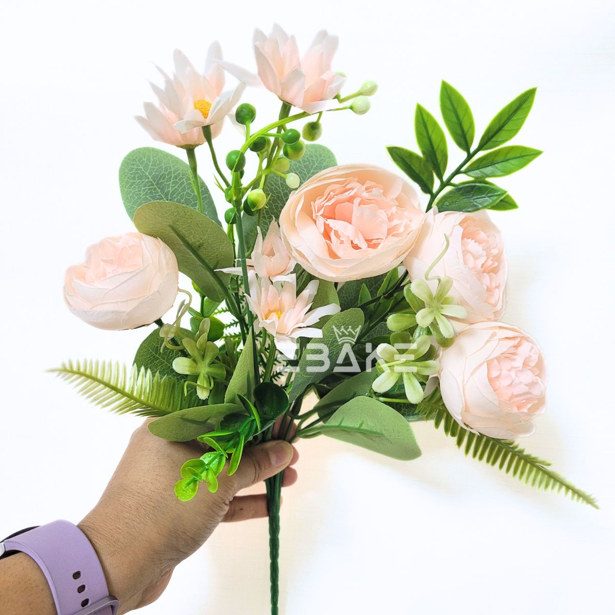 A1556 Peony Bunch (4 Peony With Fillers) Light Peach