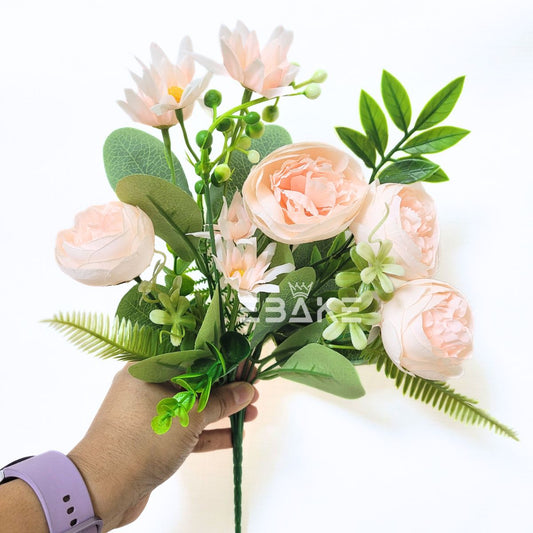 A1556 Peony Bunch (4 Peony With Fillers) Light Peach
