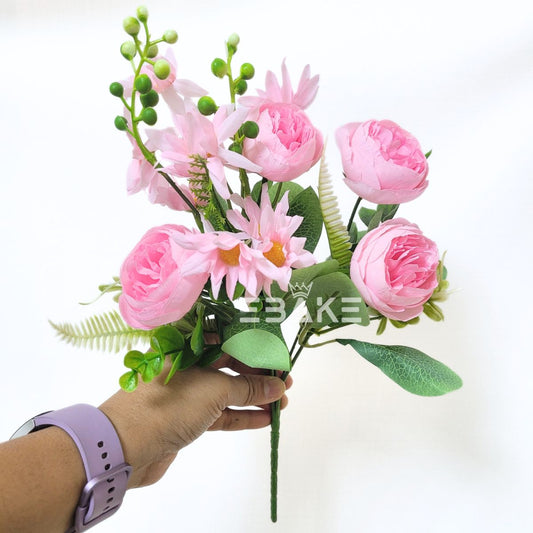 A1557 Peony Bunch (4 Peony With Fillers) Pink