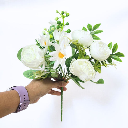 A1558 Peony Bunch (4 Peony With Fillers) White