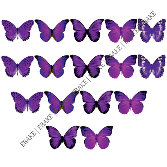 Edible Wafer Butterflies - B04 (16 Pieces)